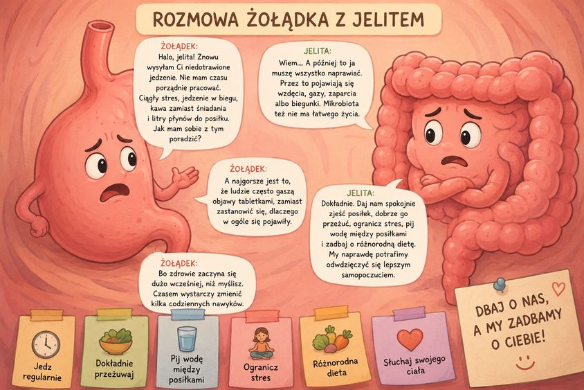 Gdyby Twój żołądek rozmawiał z jelitami...